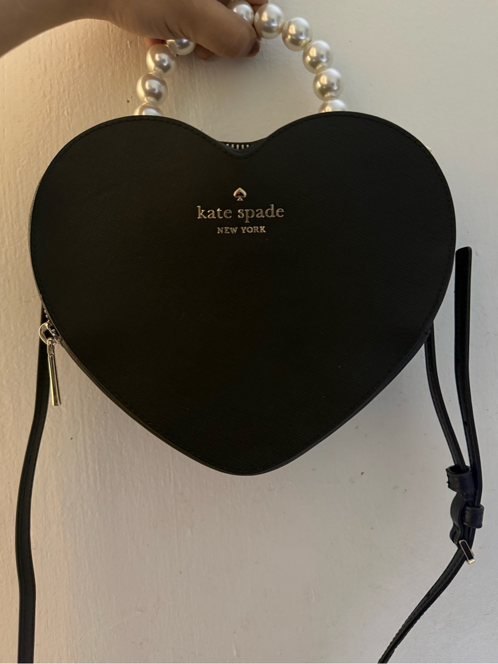 Kate Spade black Love Shack Heart Crossbody bag